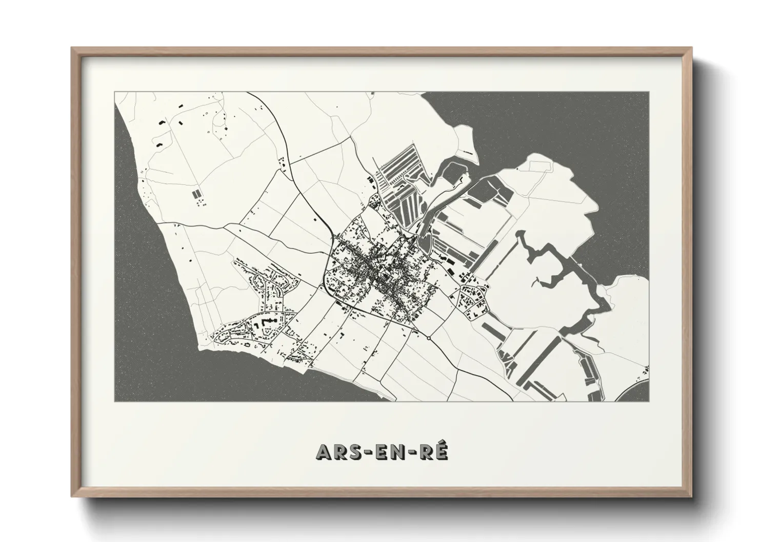 Une affiche de carte sur Ars-en-Ré