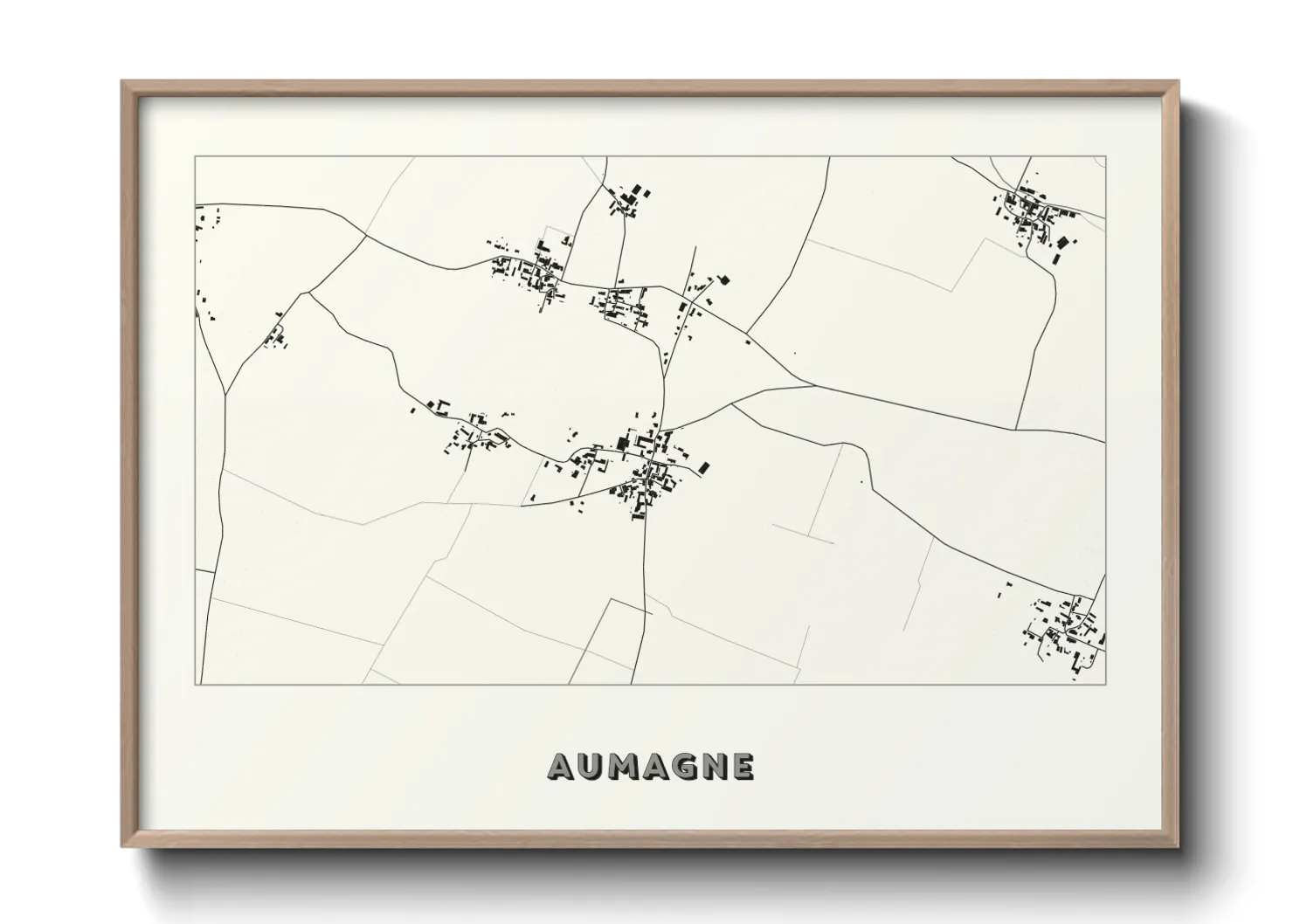 Une affiche de carte sur Aumagne