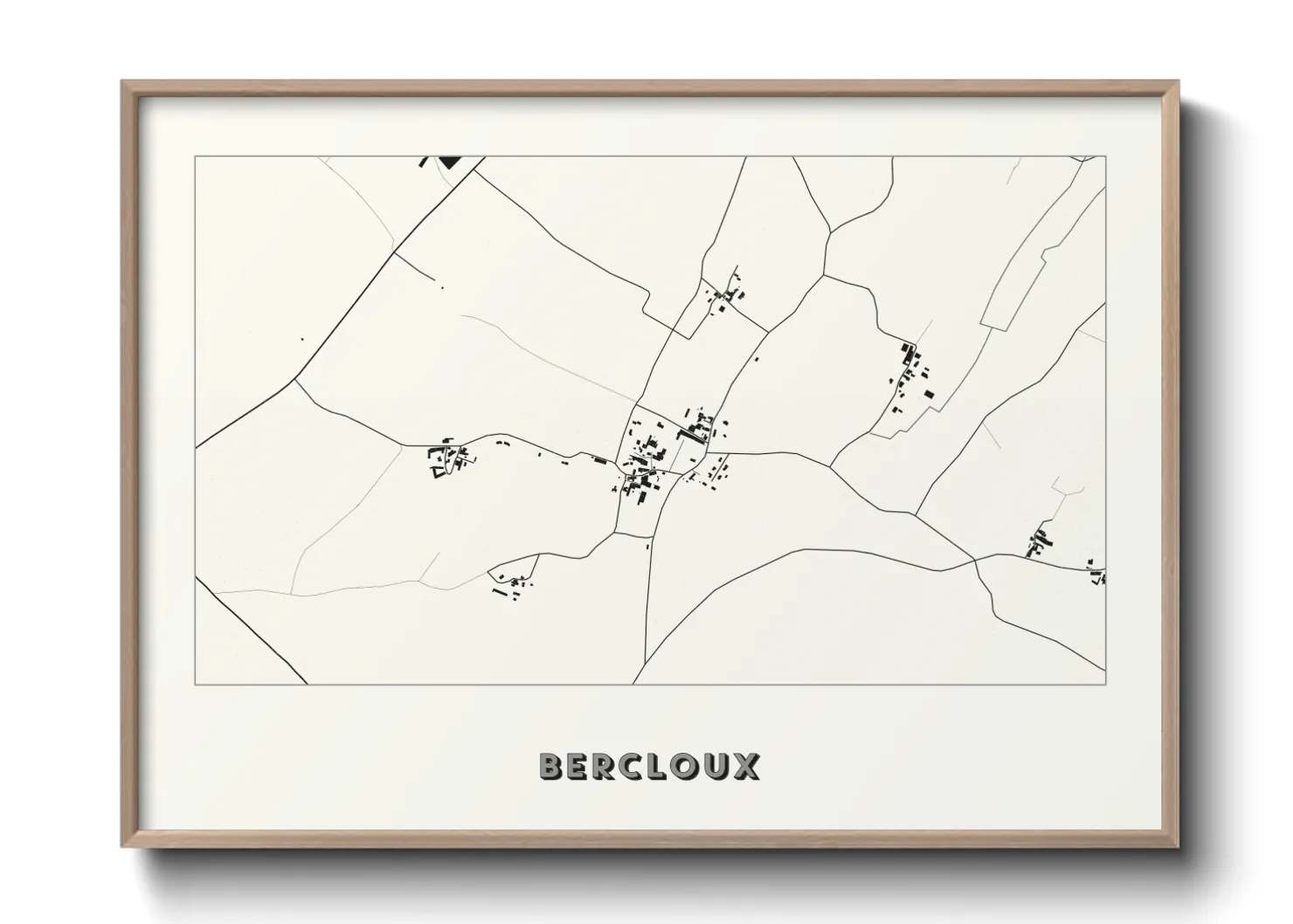 Une affiche de carte sur Bercloux