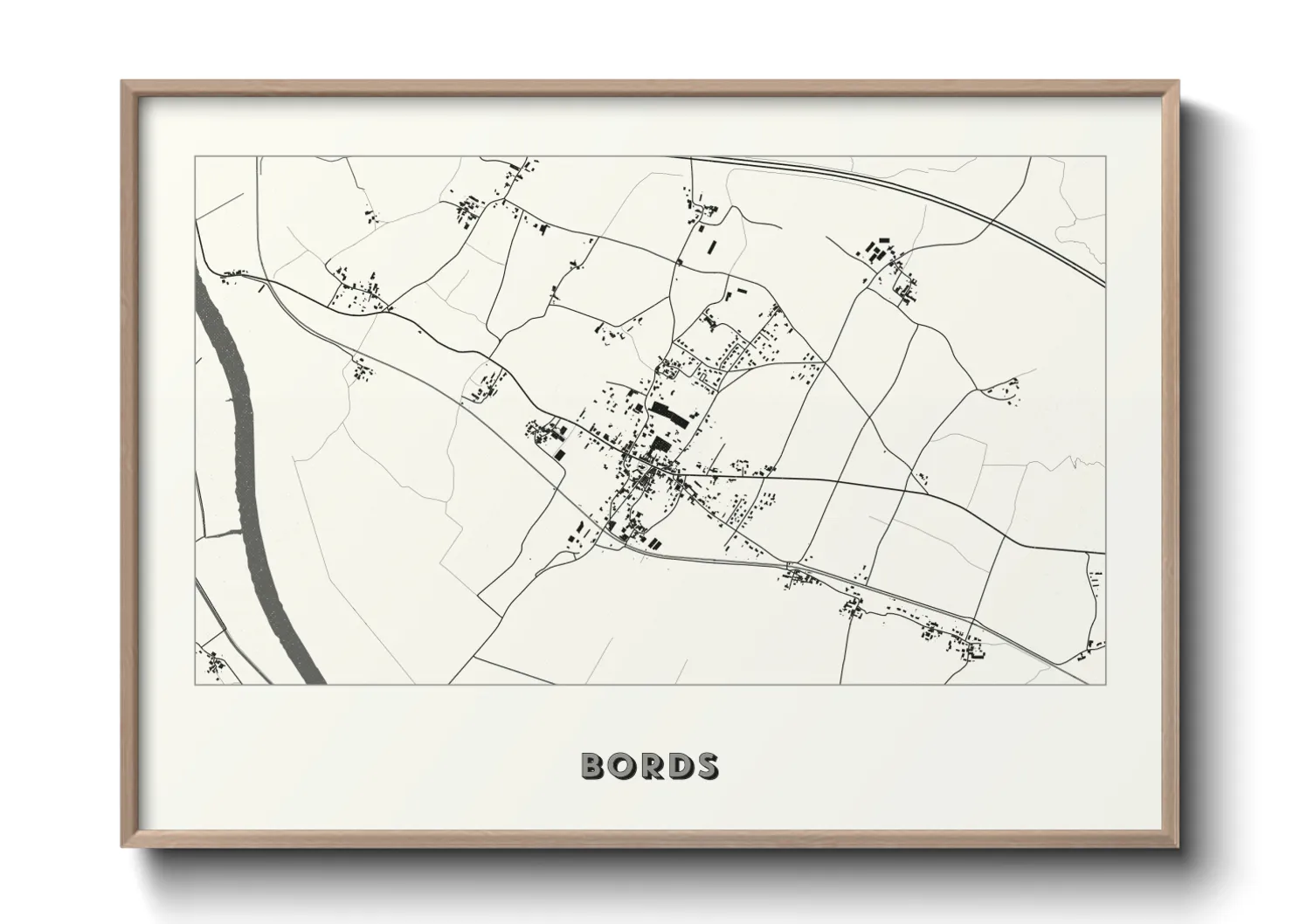 Une affiche de carte sur Bords