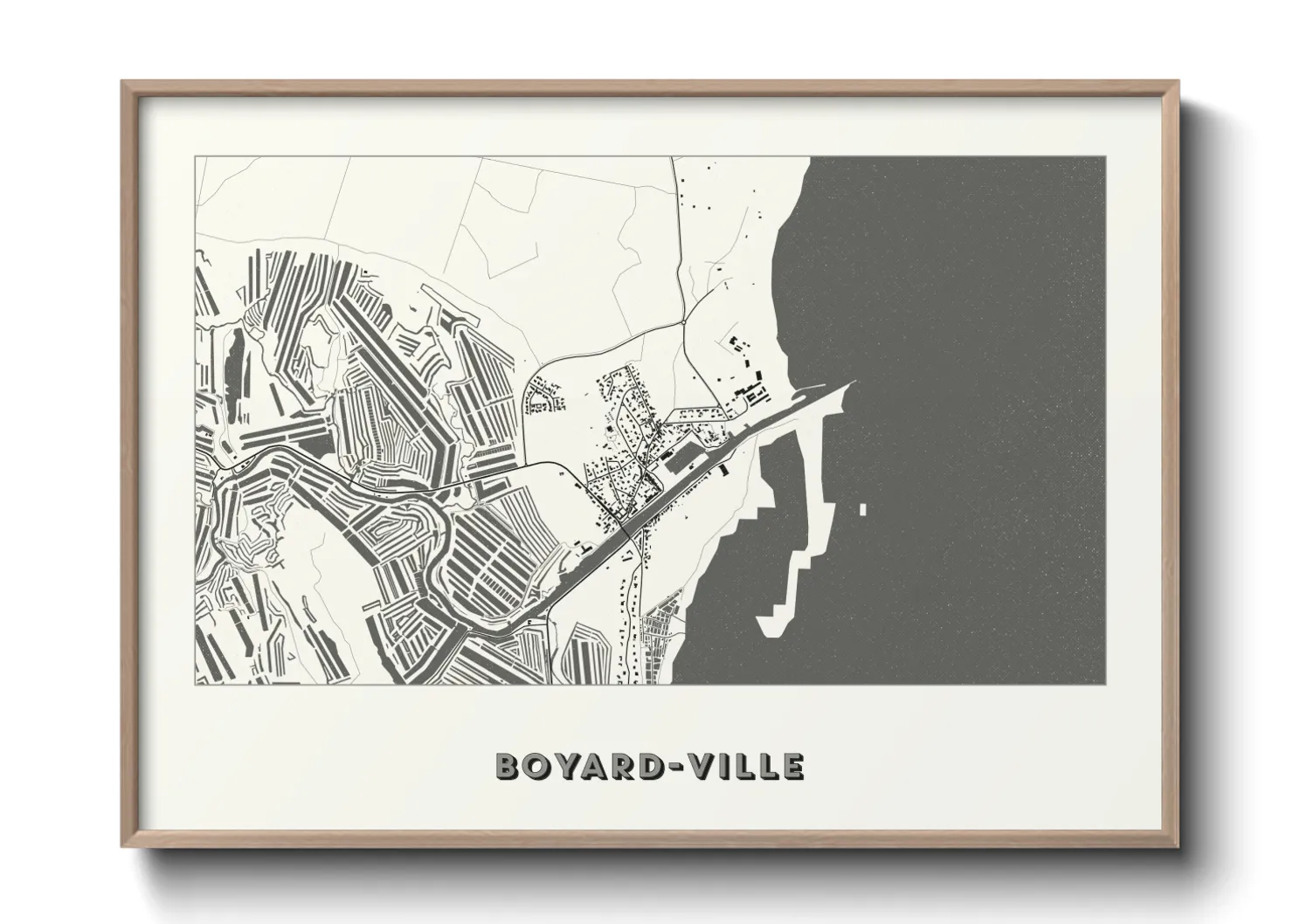 Une affiche de carte sur Boyard-Ville