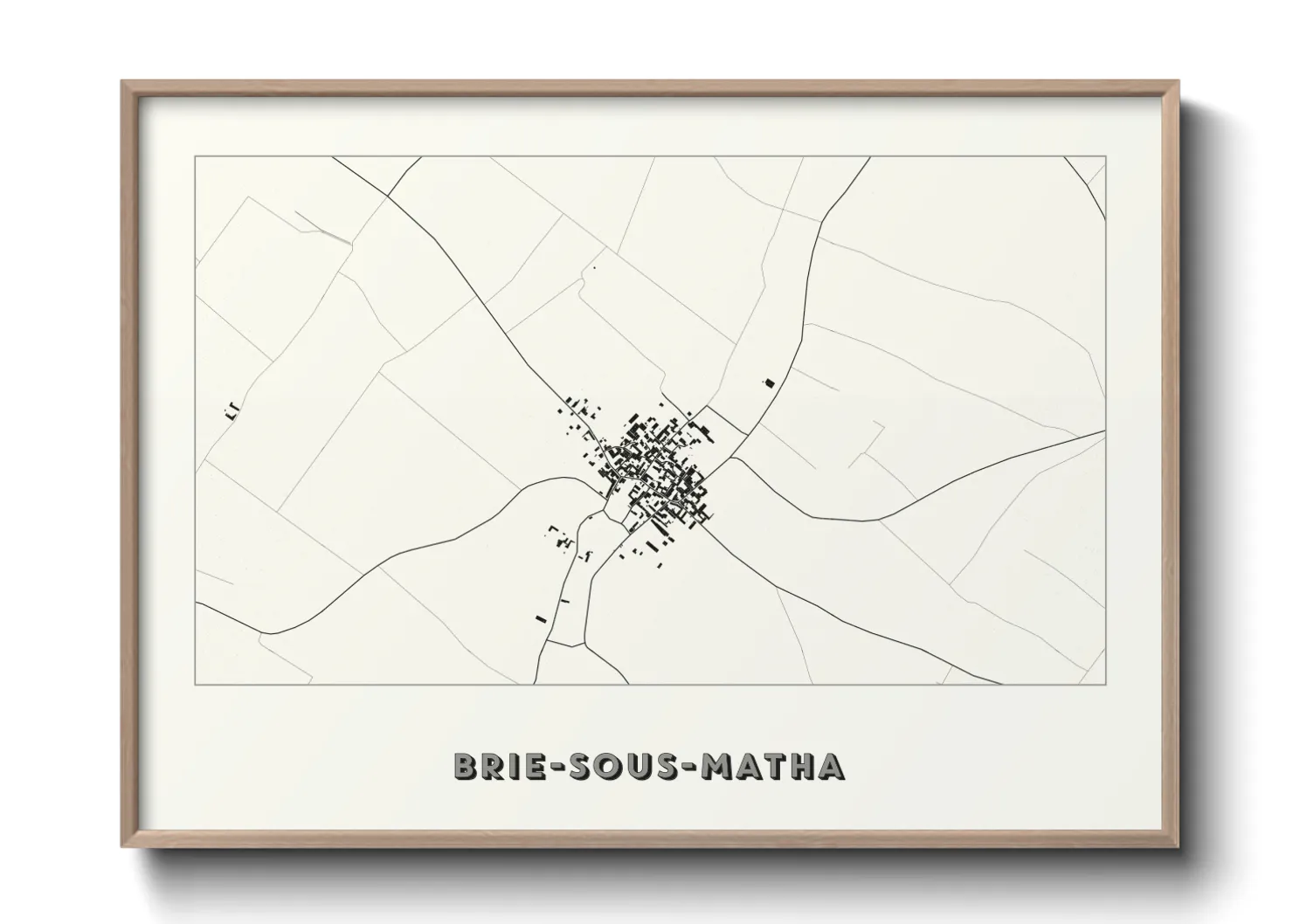 Une affiche de carte sur Brie-sous-Matha