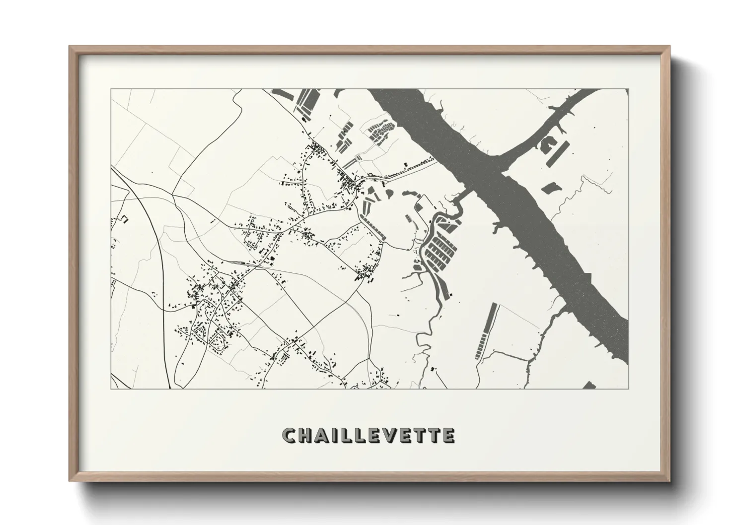Une affiche de carte sur Chaillevette
