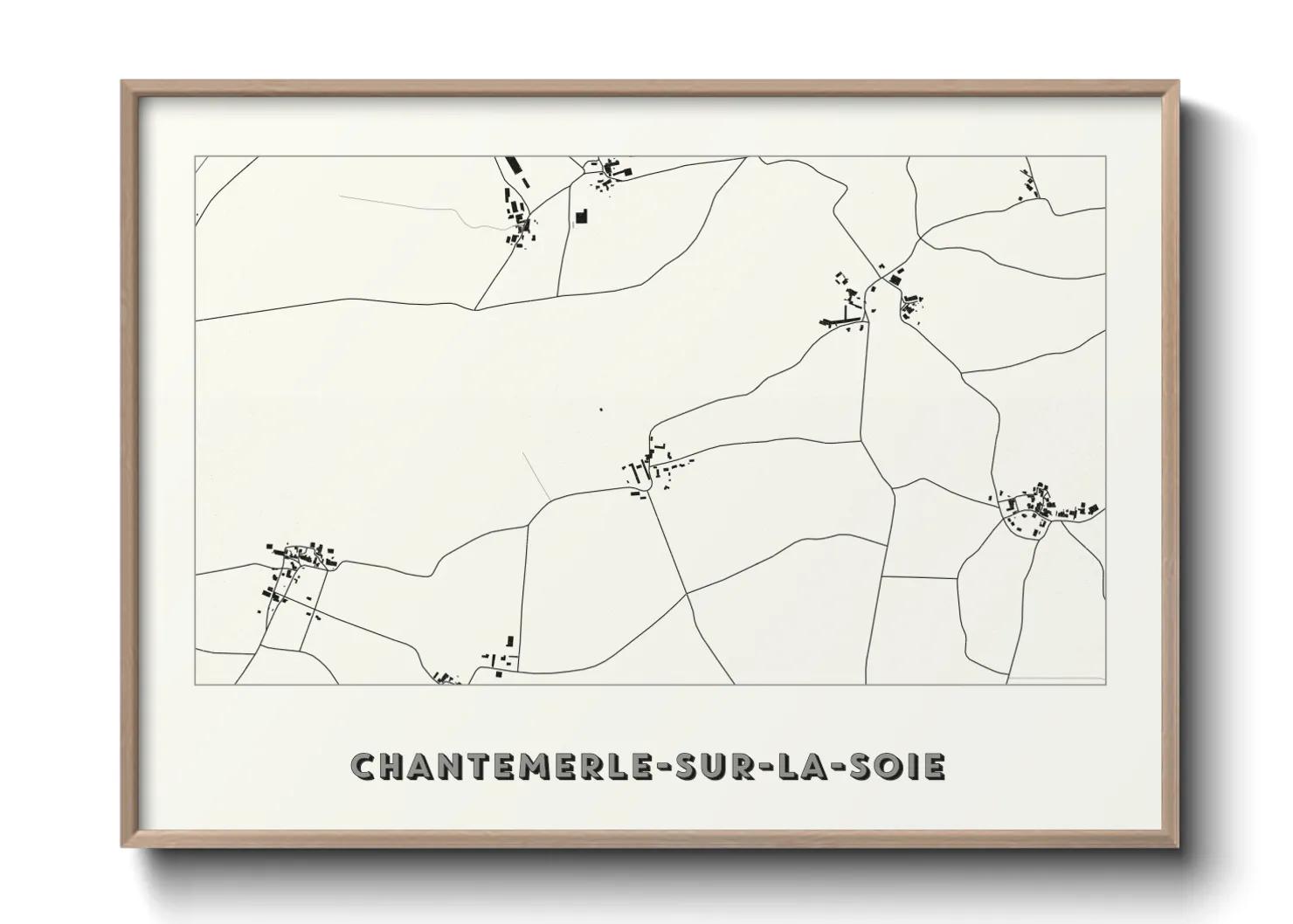 Une affiche de carte sur Chantemerle-sur-la-Soie