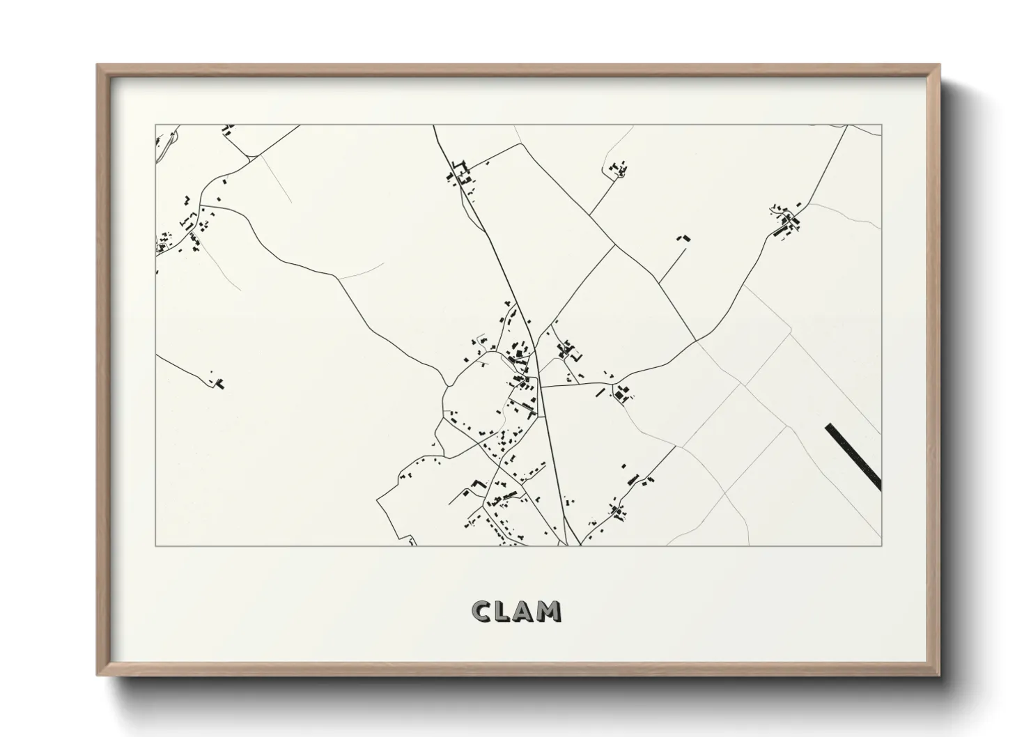 Une affiche de carte sur Clam
