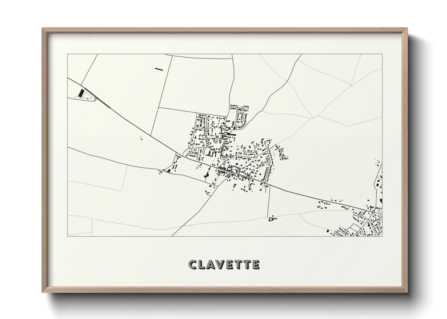 Une affiche de carte sur Clavette
