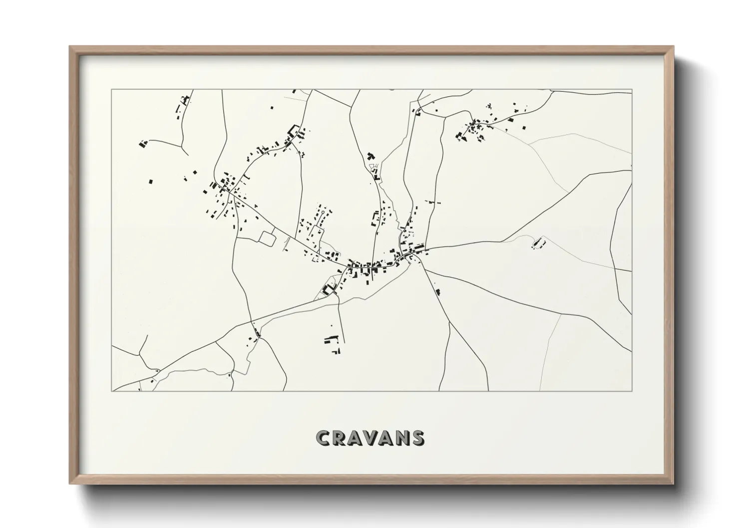 Une affiche de carte sur Cravans