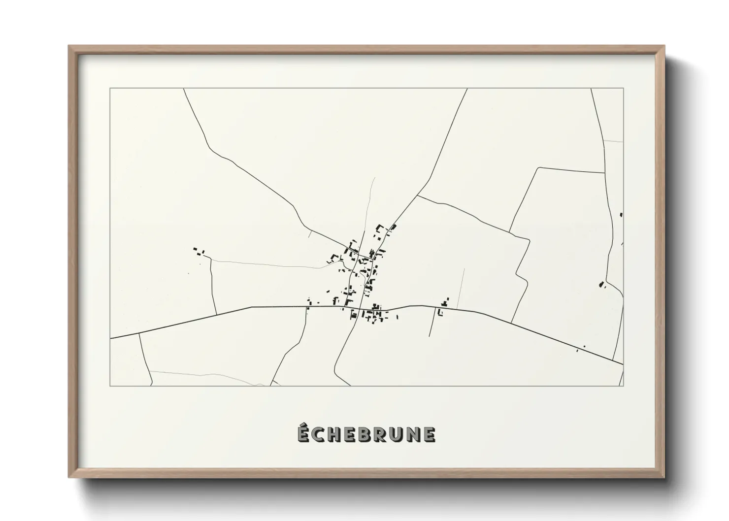 Une affiche de carte sur Échebrune