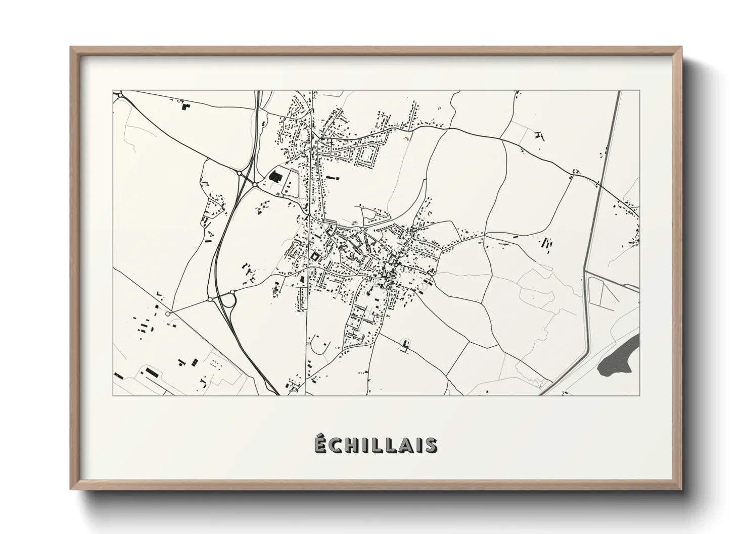 Une affiche de carte sur Échillais