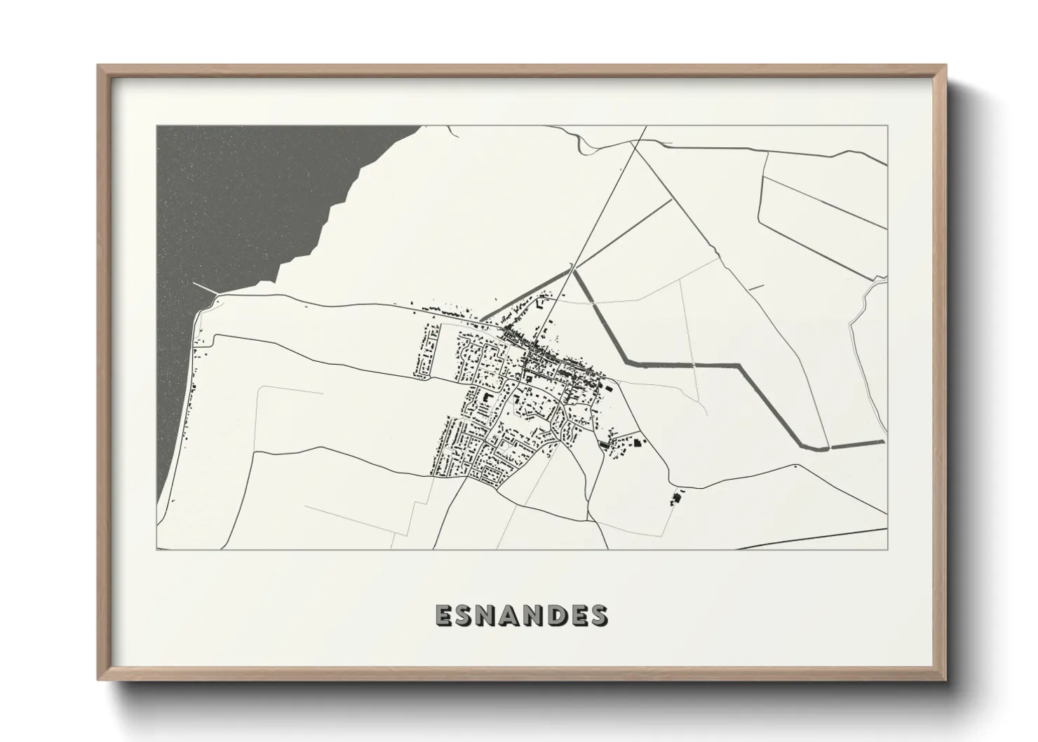 Une affiche de carte sur Esnandes