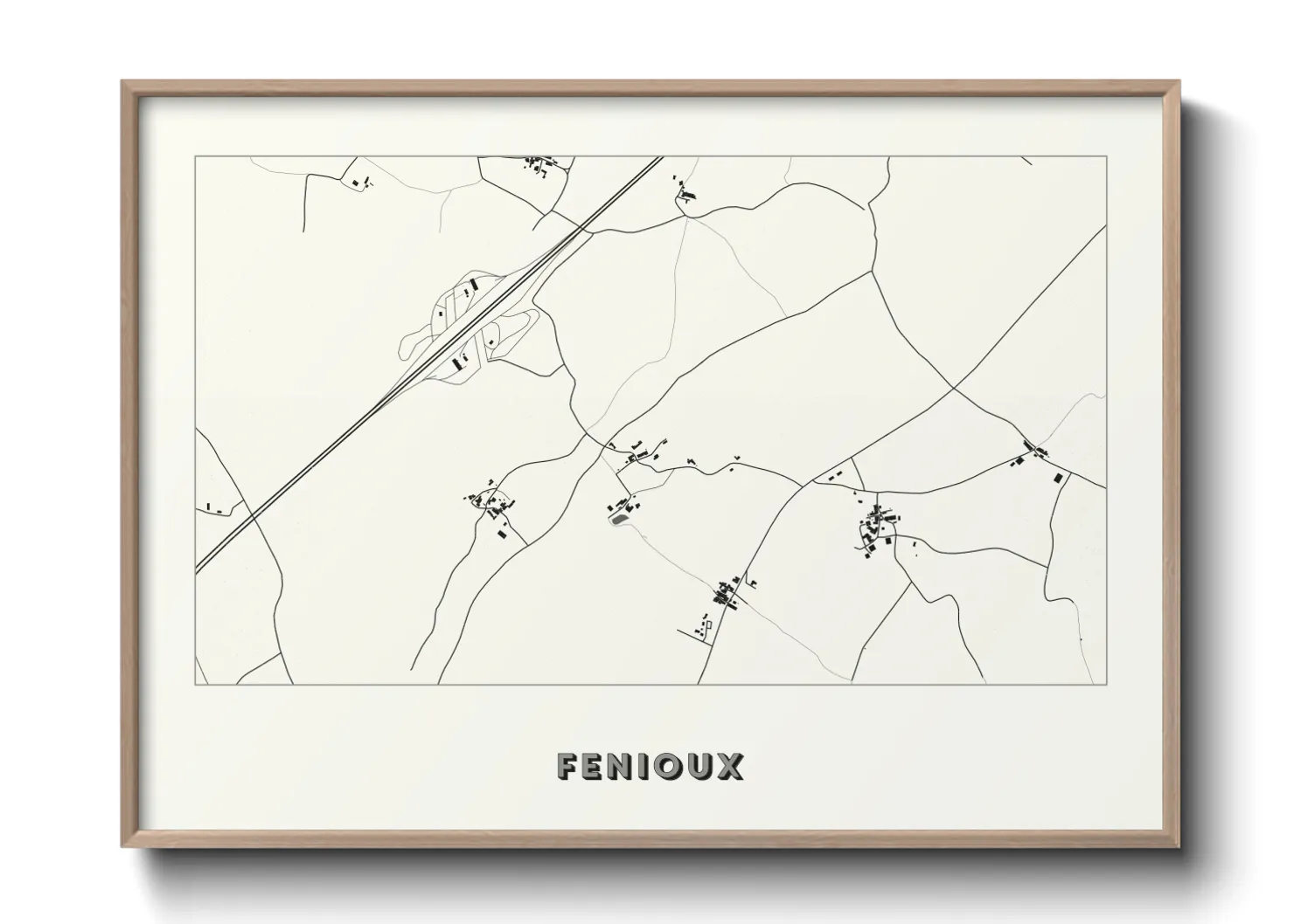 Une affiche de carte sur Fenioux
