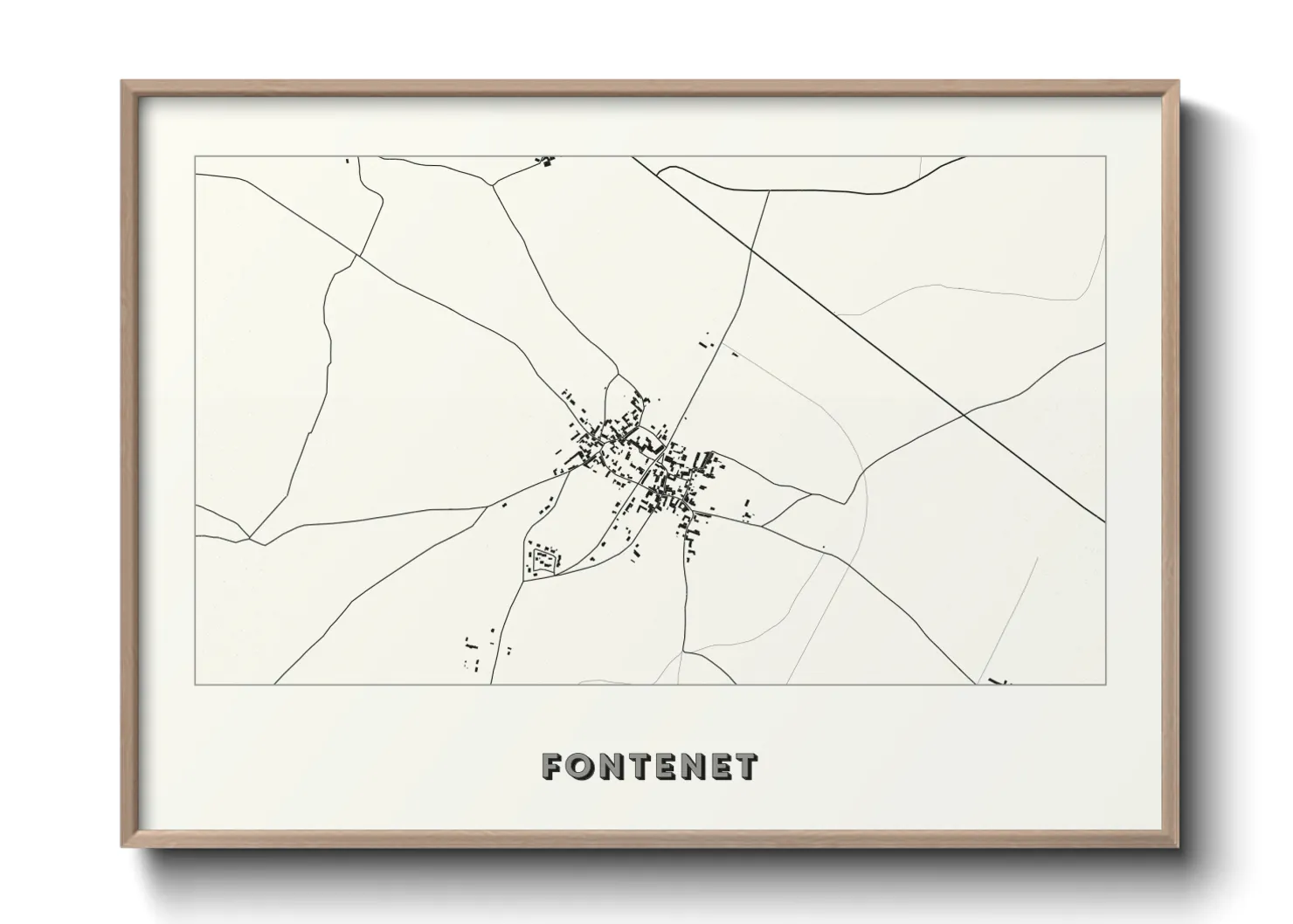 Une affiche de carte sur Fontenet
