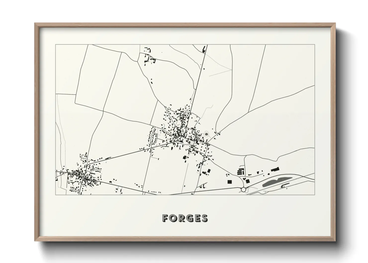 Une affiche de carte sur Forges