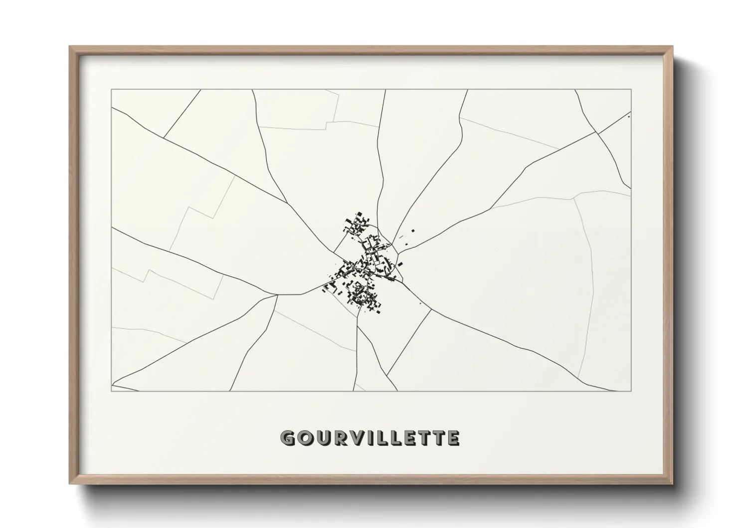 Une affiche de carte sur Gourvillette