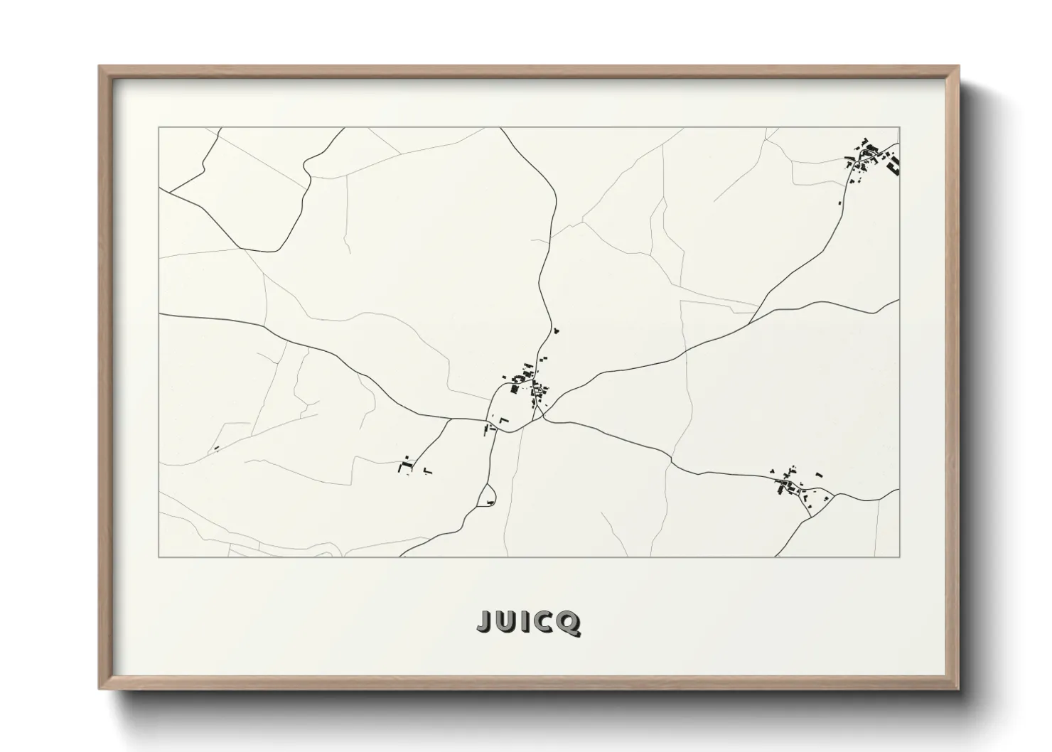 Une affiche de carte sur Juicq