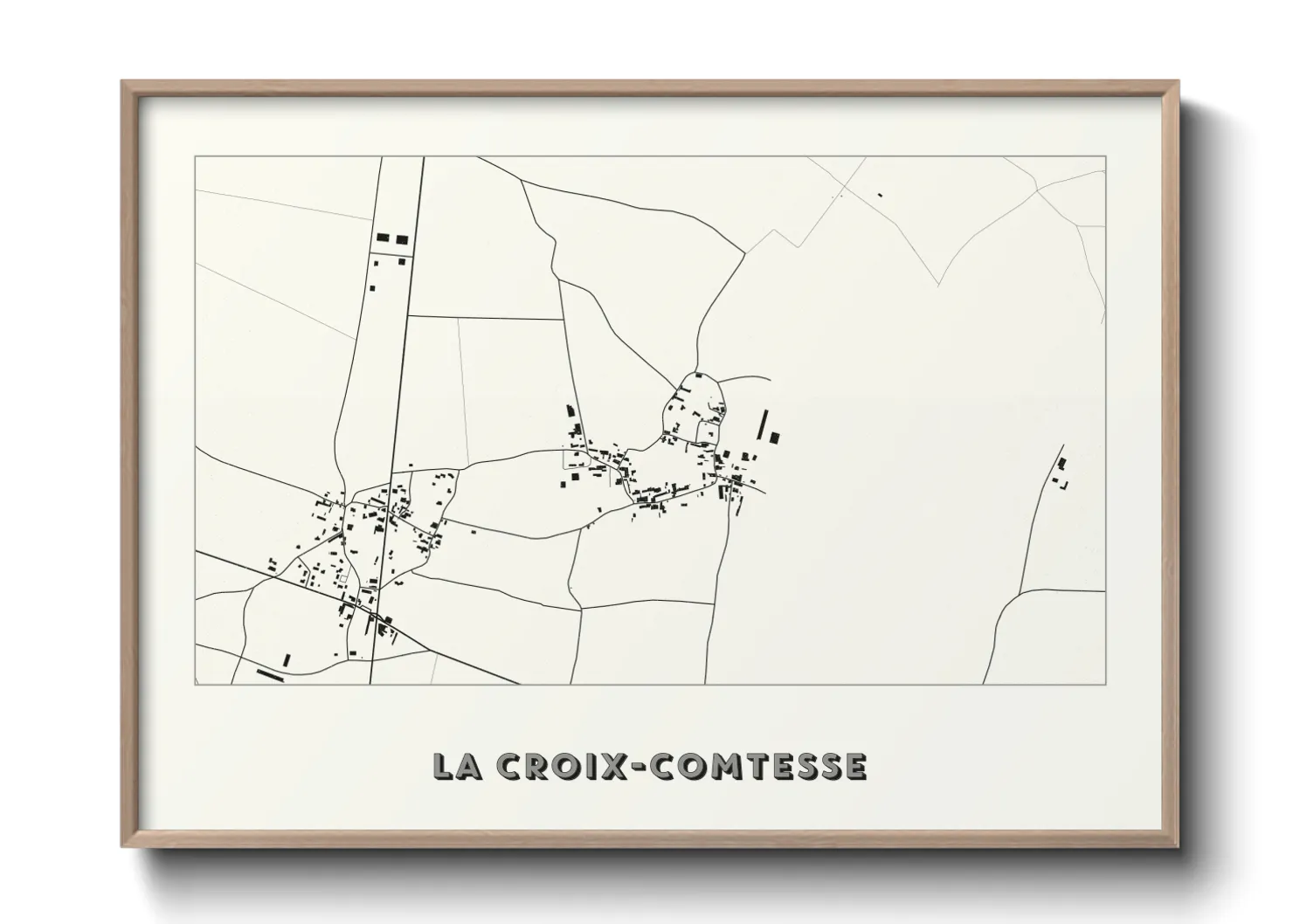 Une affiche de carte sur La Croix-Comtesse