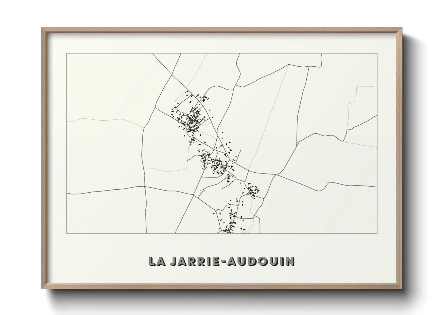 Une affiche de carte sur La Jarrie-Audouin