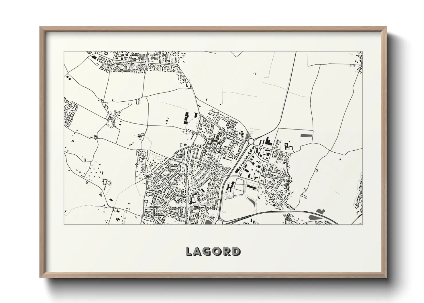 Une affiche de carte sur Lagord