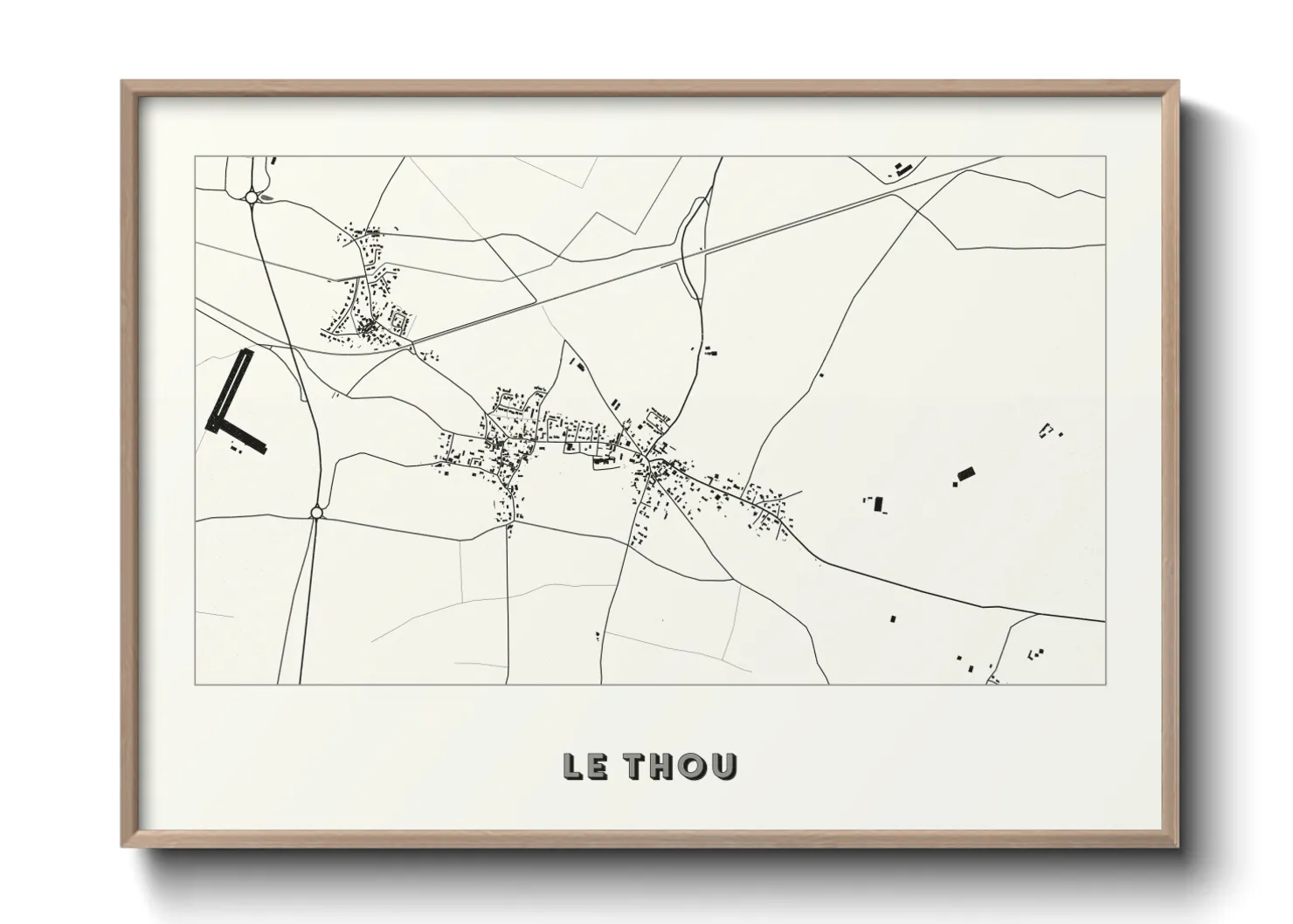 Une affiche de carte sur Le Thou