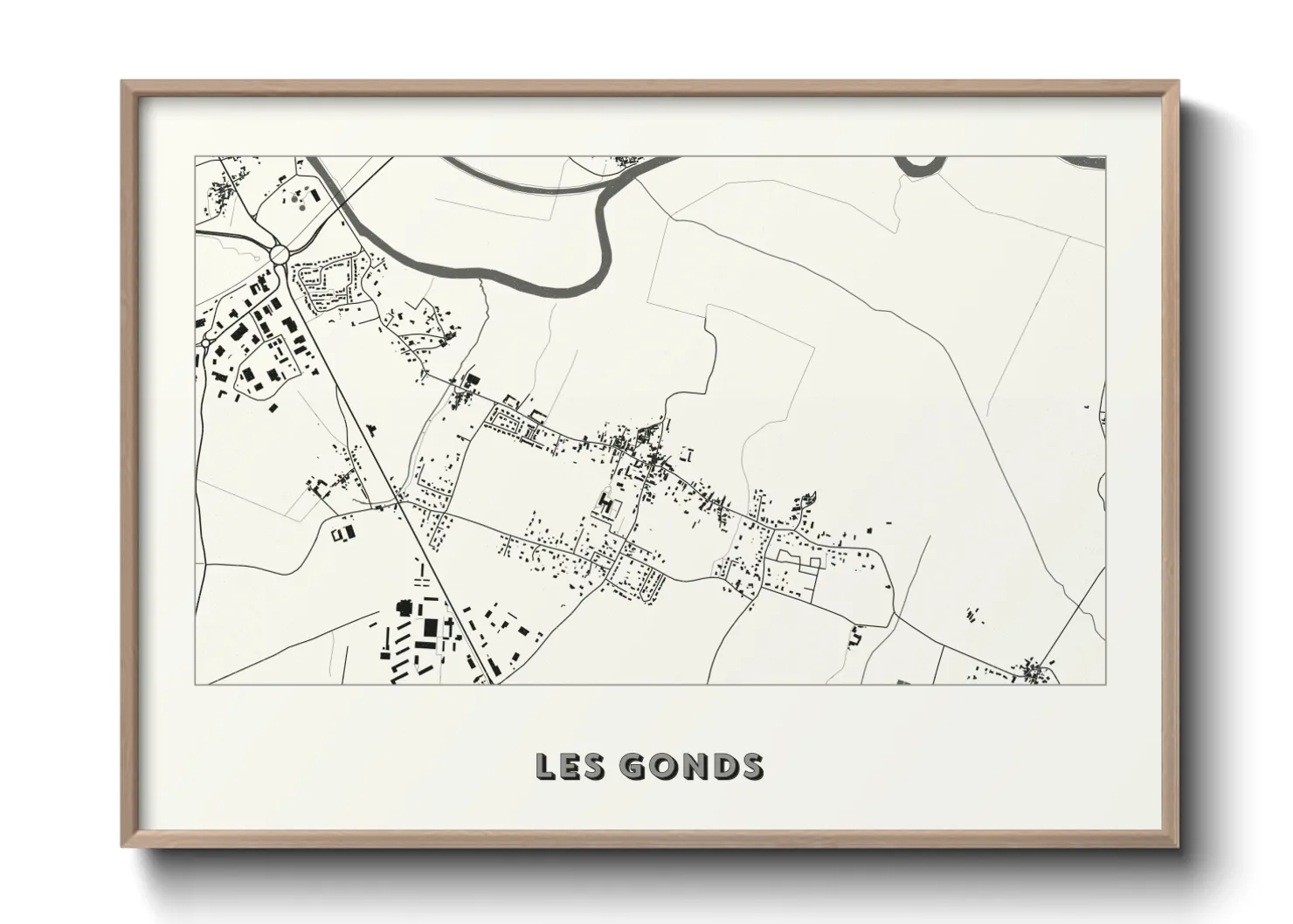 Une affiche de carte sur Les Gonds