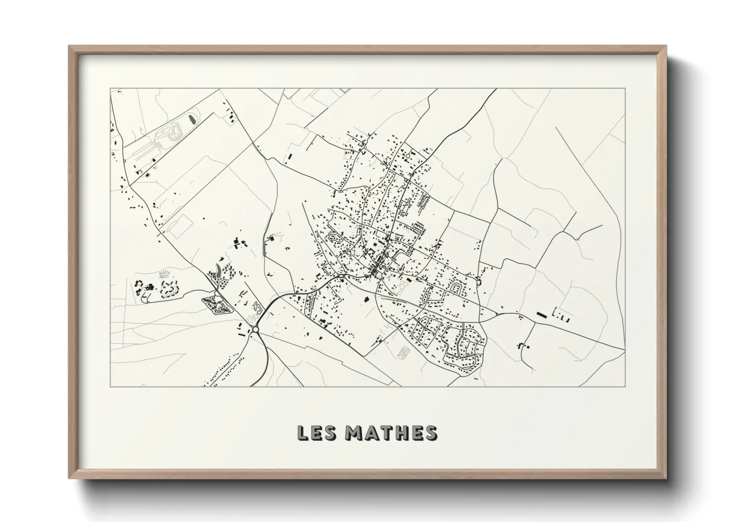 Une affiche de carte sur Les Mathes