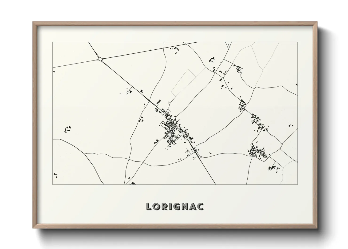 Une affiche de carte sur Lorignac