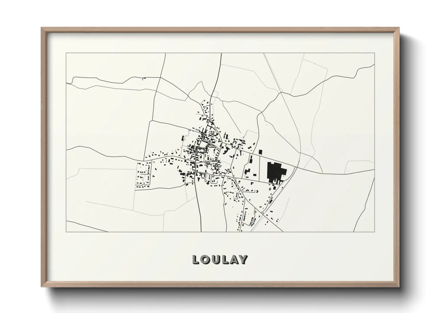 Une affiche de carte sur Loulay