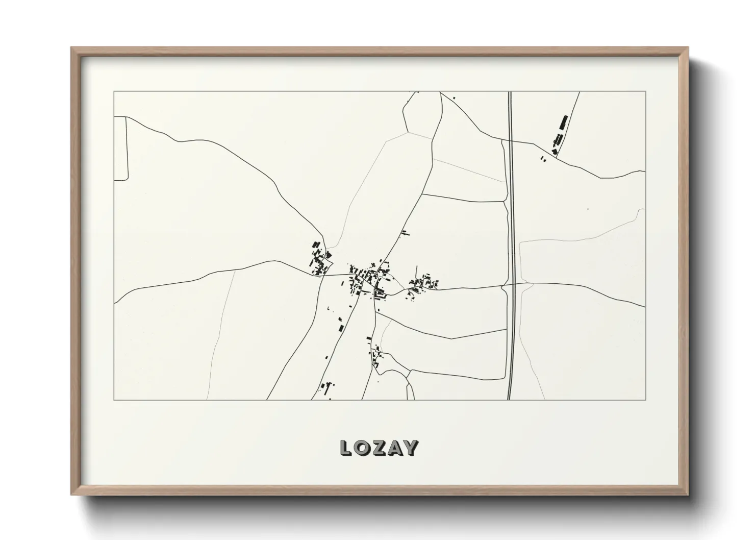 Une affiche de carte sur Lozay