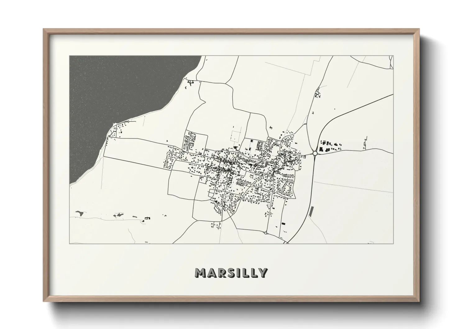 Une affiche de carte sur Marsilly