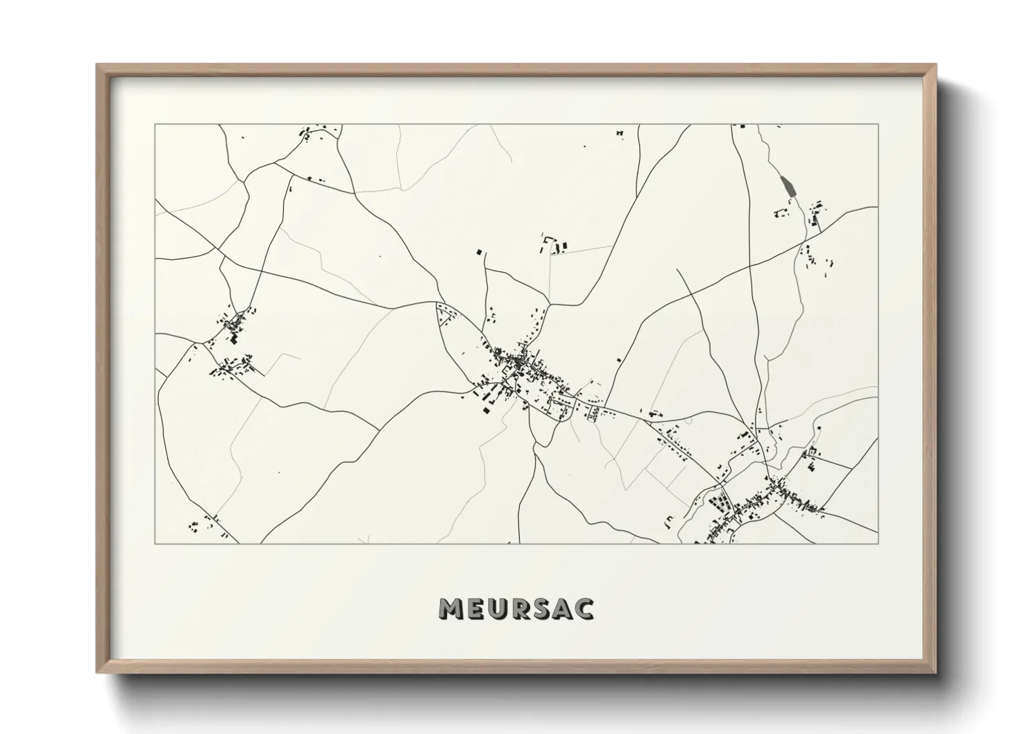 Une affiche de carte sur Meursac