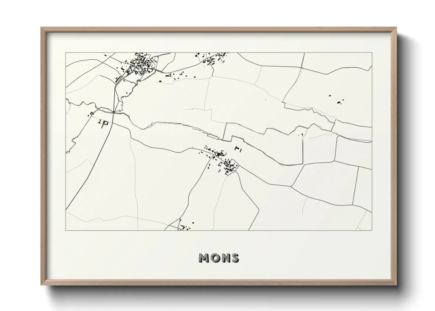 Une affiche de carte sur Mons