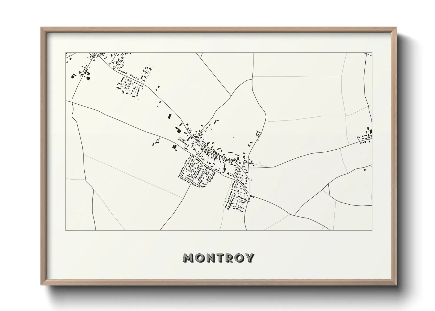 Une affiche de carte sur Montroy
