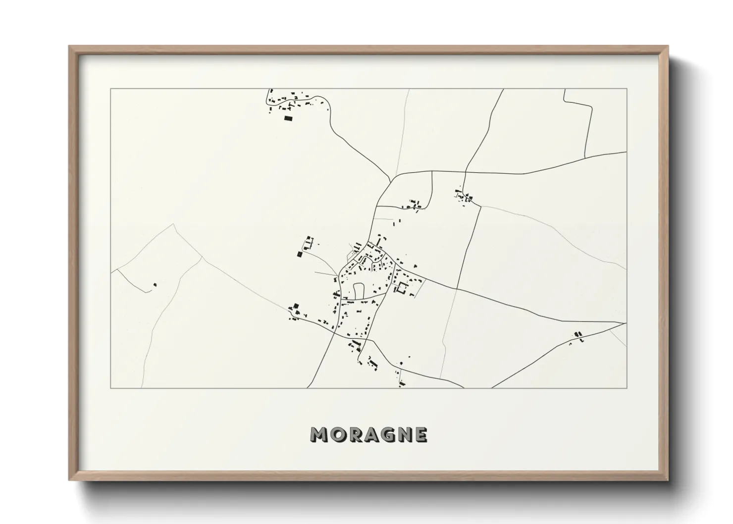 Une affiche de carte sur Moragne