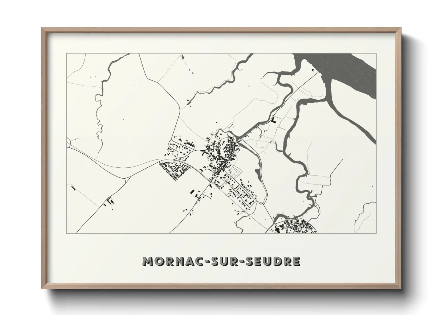 Une affiche de carte sur Mornac-sur-Seudre