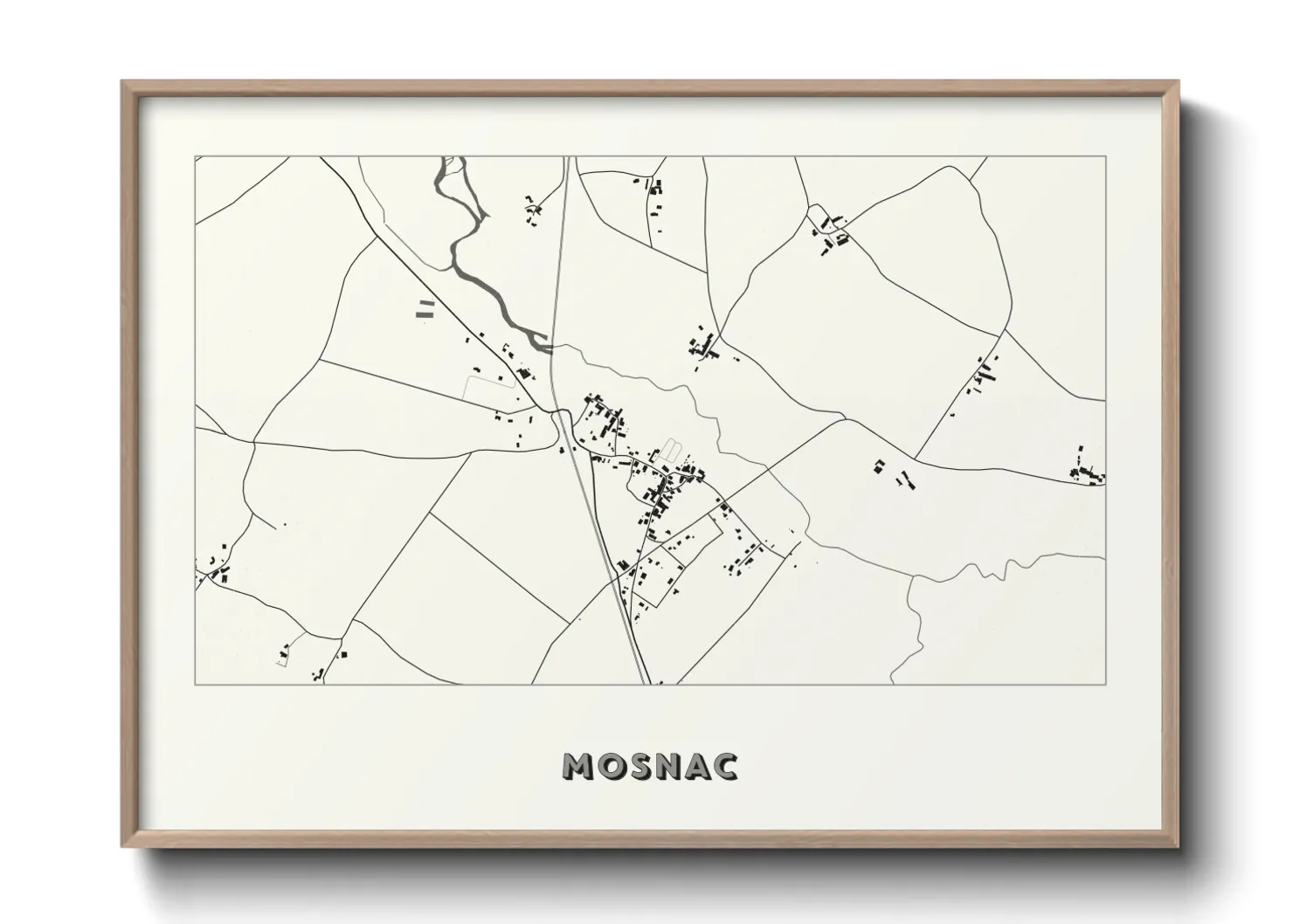 Une affiche de carte sur Mosnac
