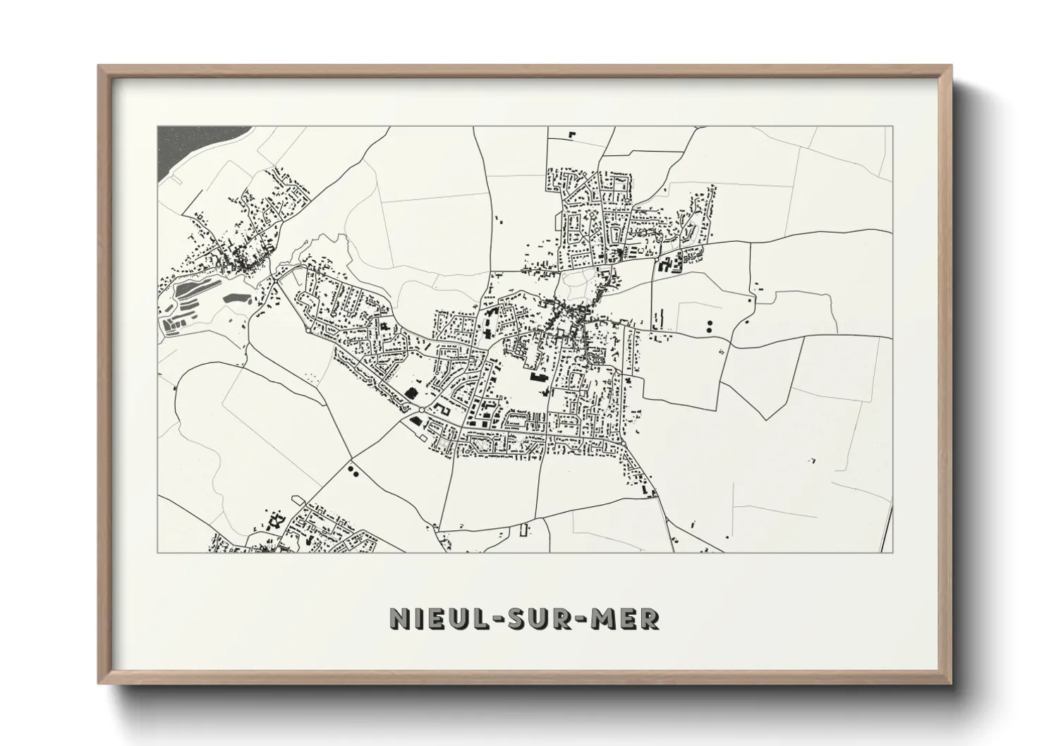 Une affiche de carte sur Nieul-sur-Mer