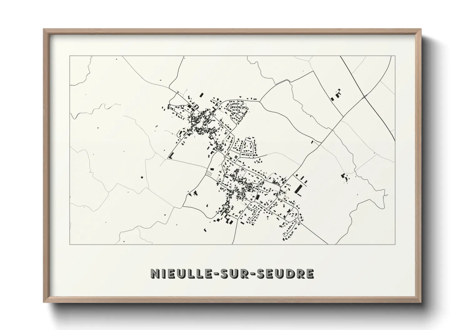 Une affiche de carte sur Nieulle-sur-Seudre