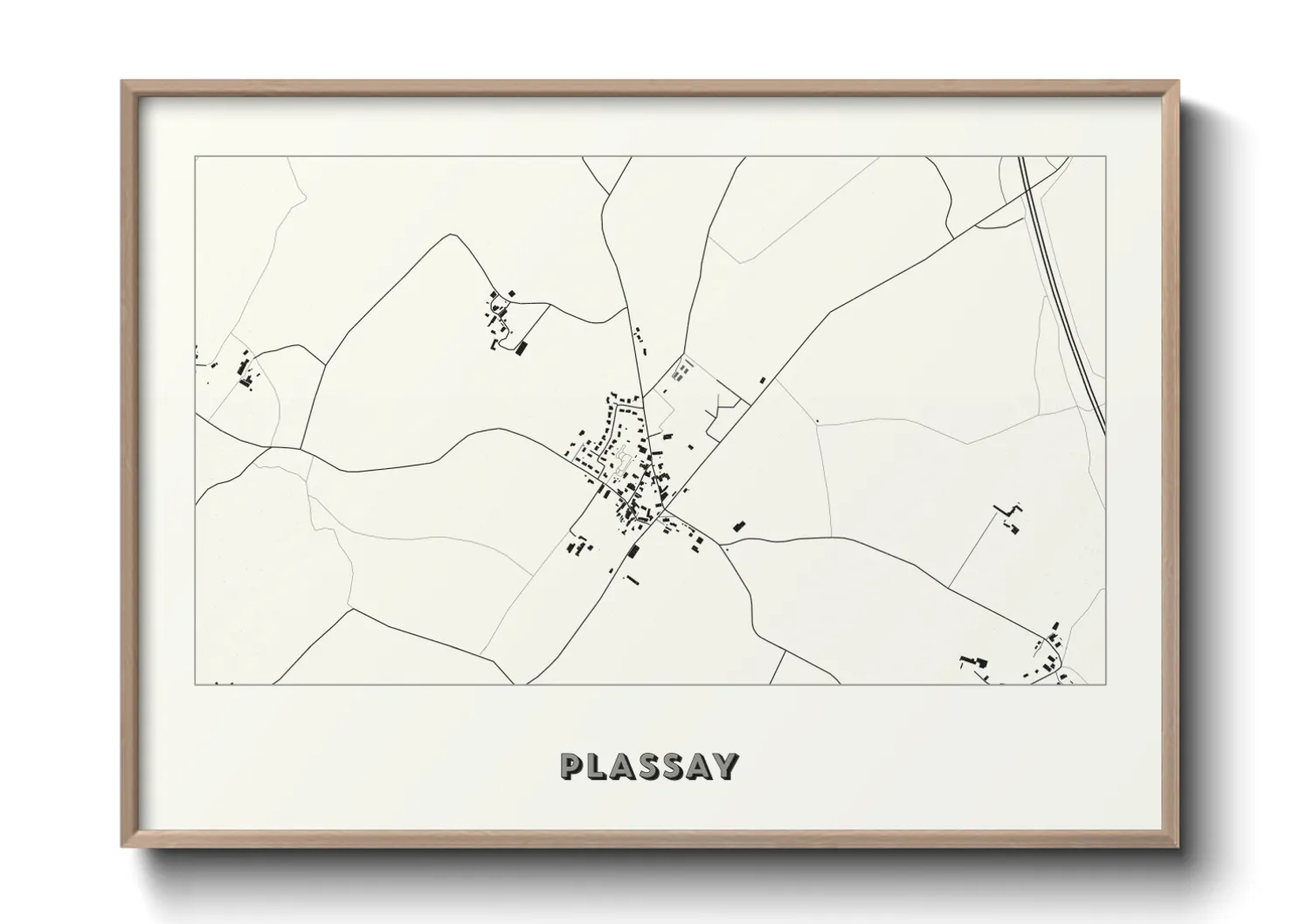 Une affiche de carte sur Plassay