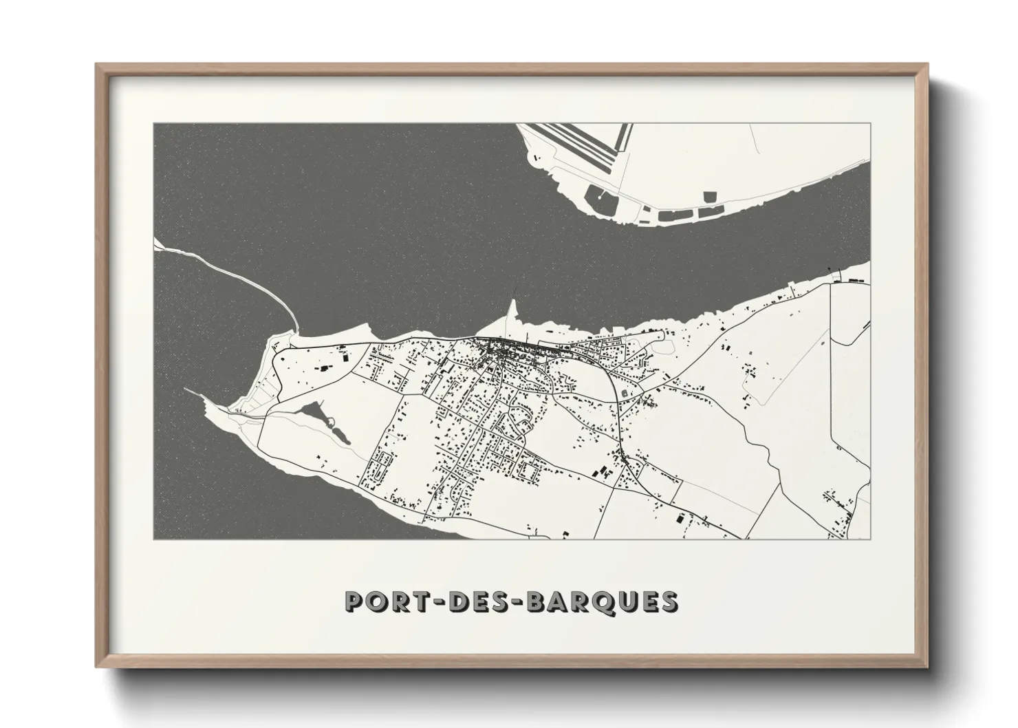 Une affiche de carte sur Port-des-Barques