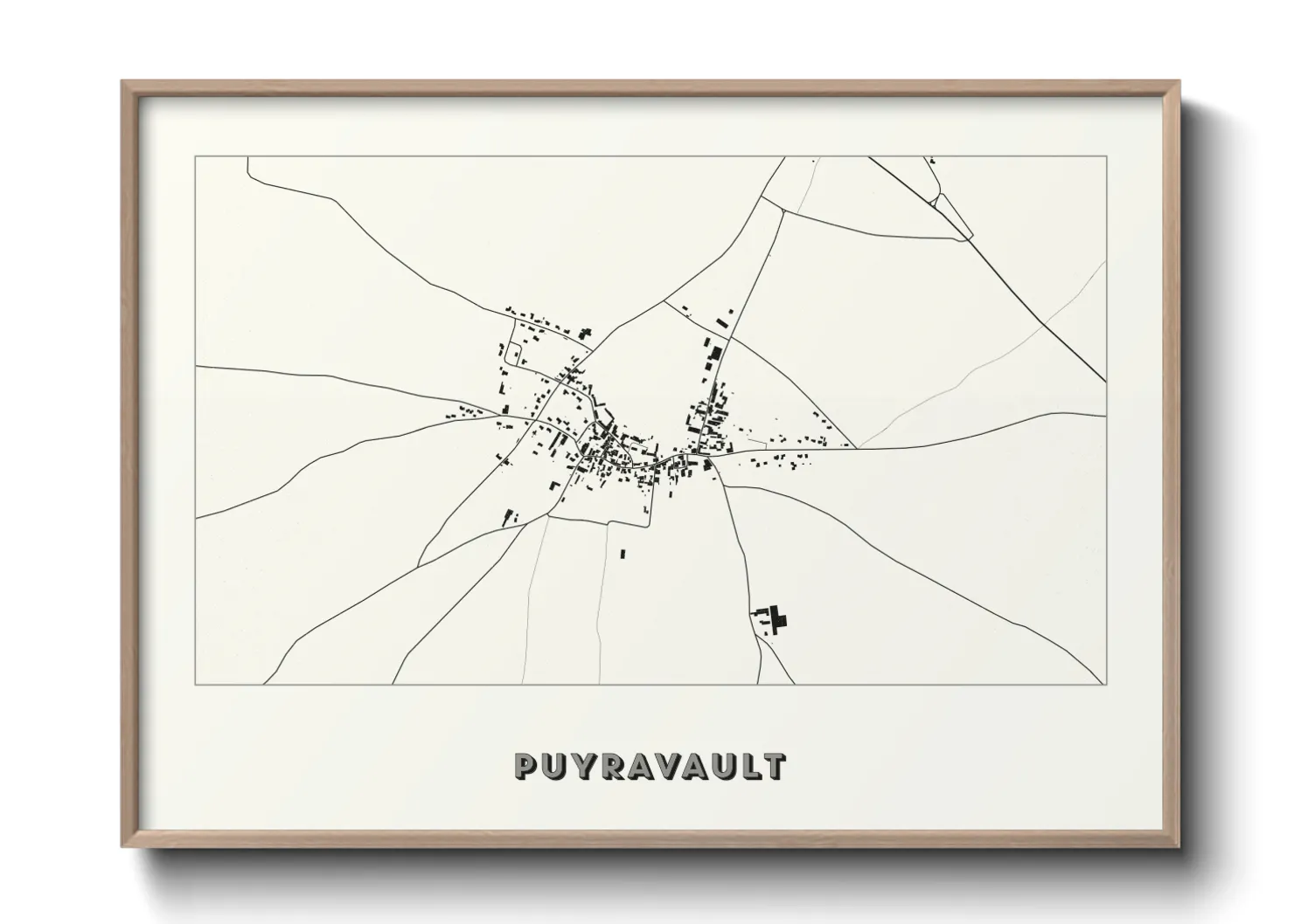 Une affiche de carte sur Puyravault