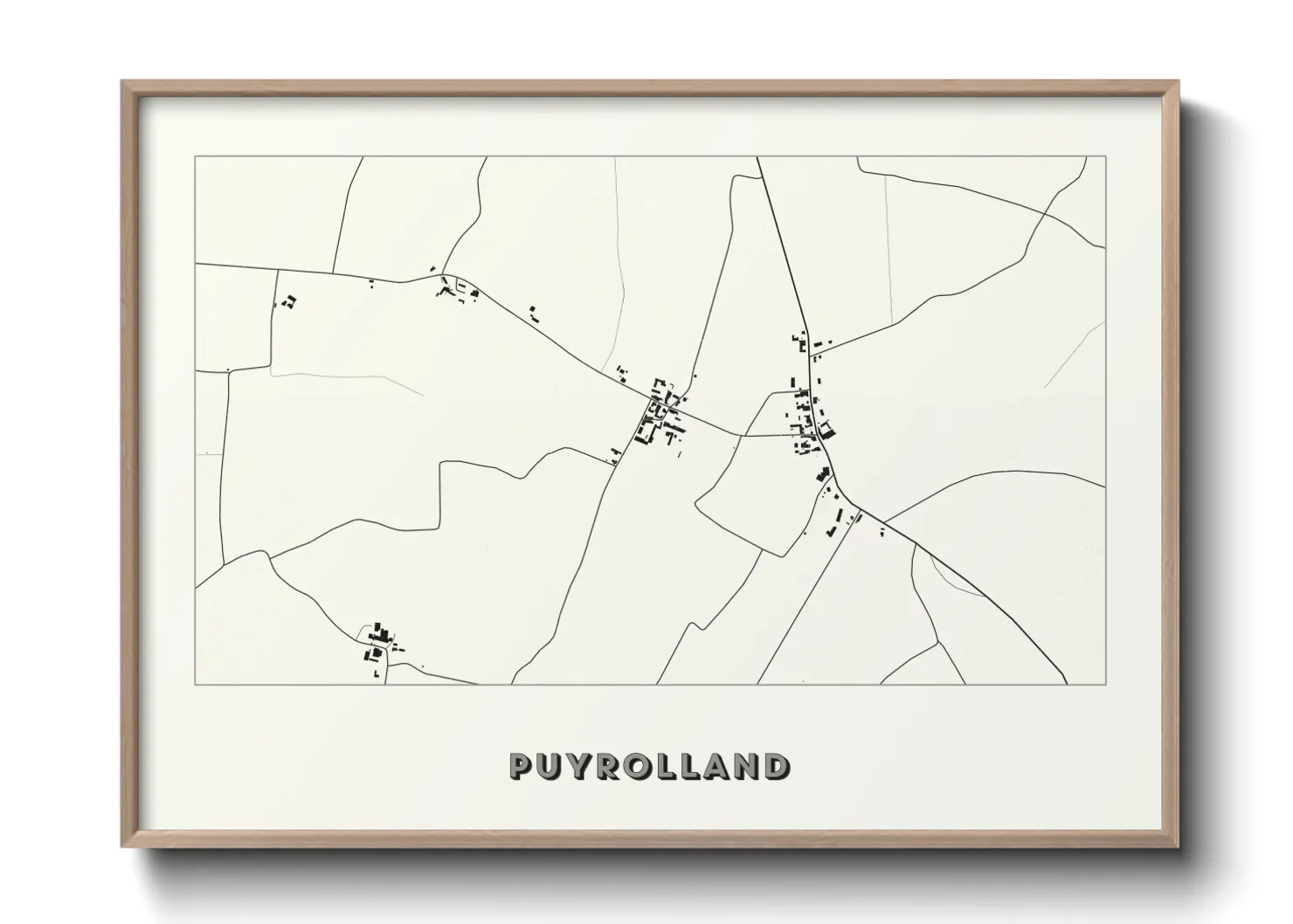 Une affiche de carte sur Puyrolland