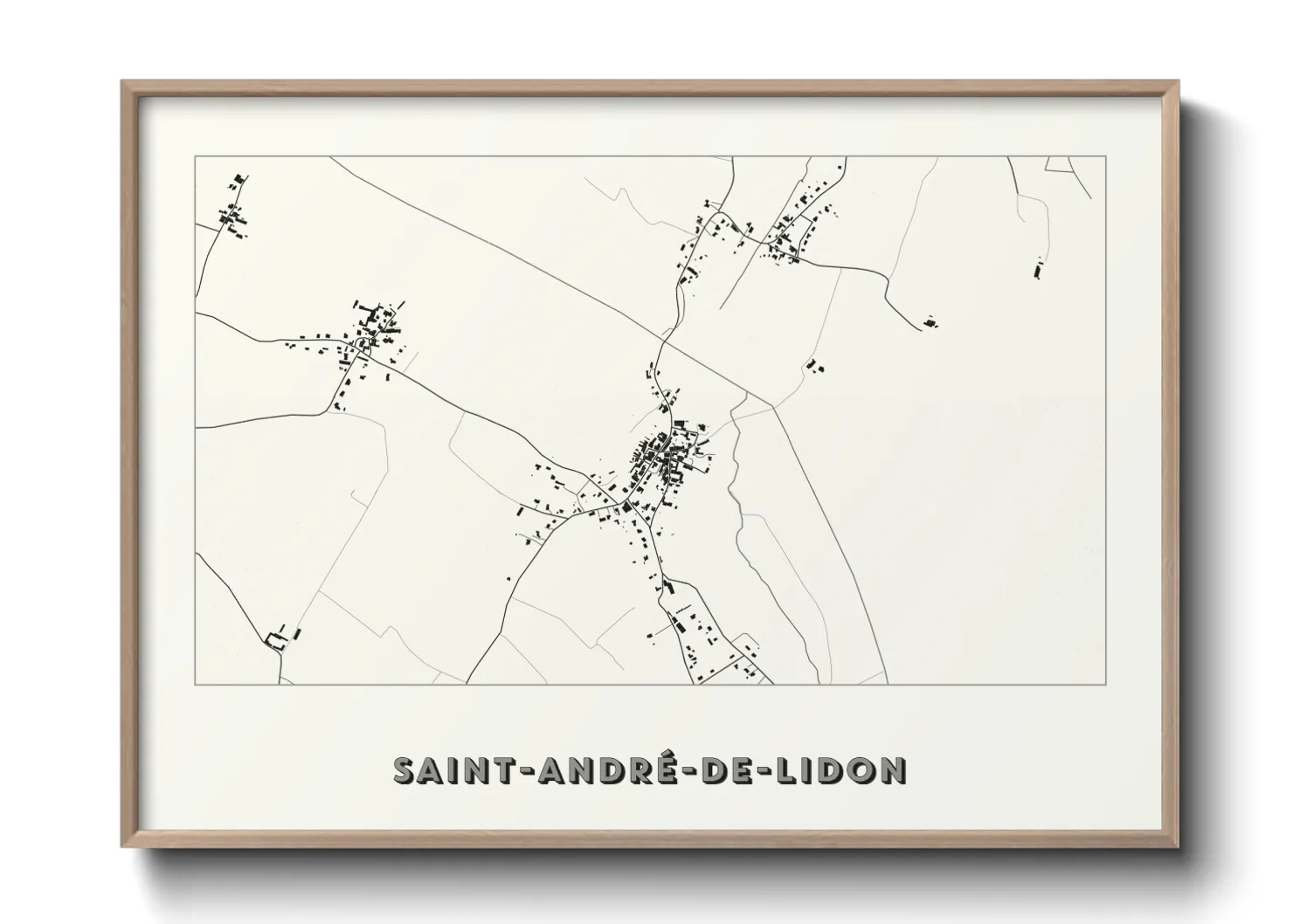 Une affiche de carte sur Saint-André-de-Lidon