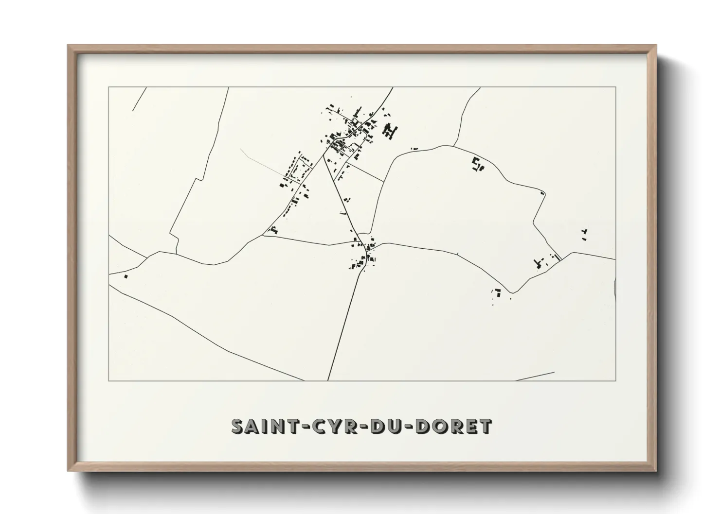 Une affiche de carte sur Saint-Cyr-du-Doret