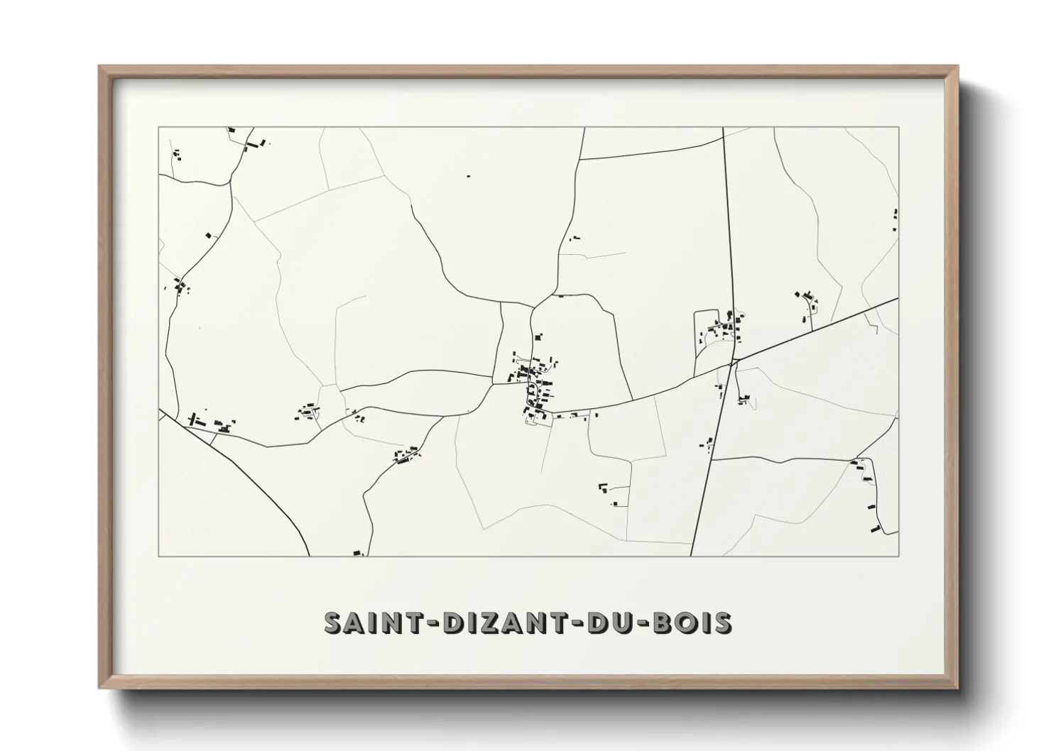 Une affiche de carte sur Saint-Dizant-du-Bois