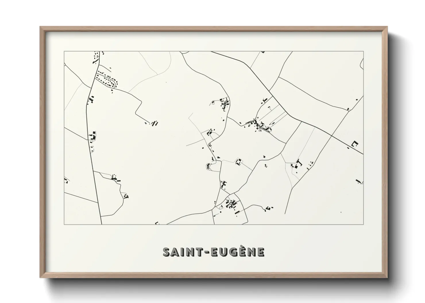 Une affiche de carte sur Saint-Eugène