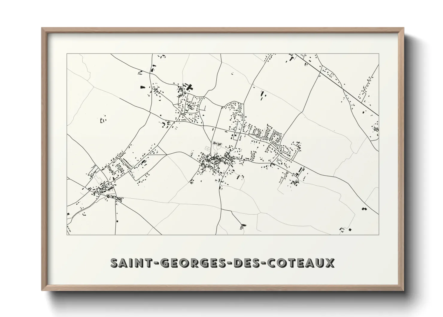 Une affiche de carte sur Saint-Georges-des-Coteaux