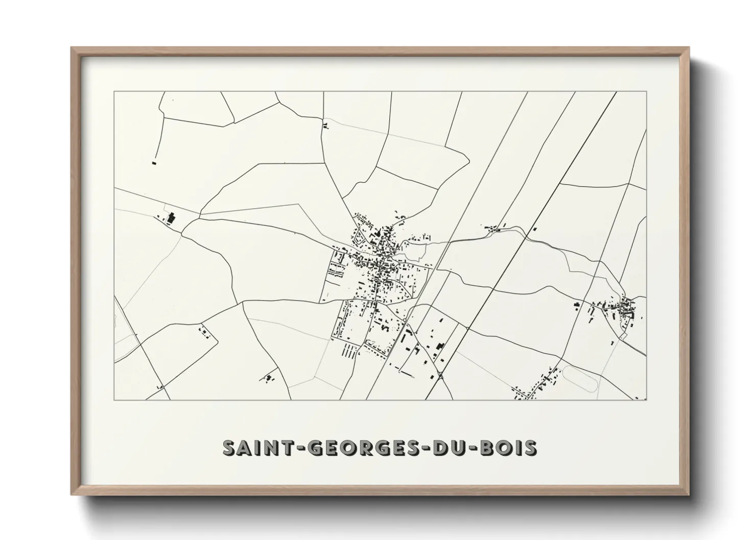 Une affiche de carte sur Saint-Georges-du-Bois