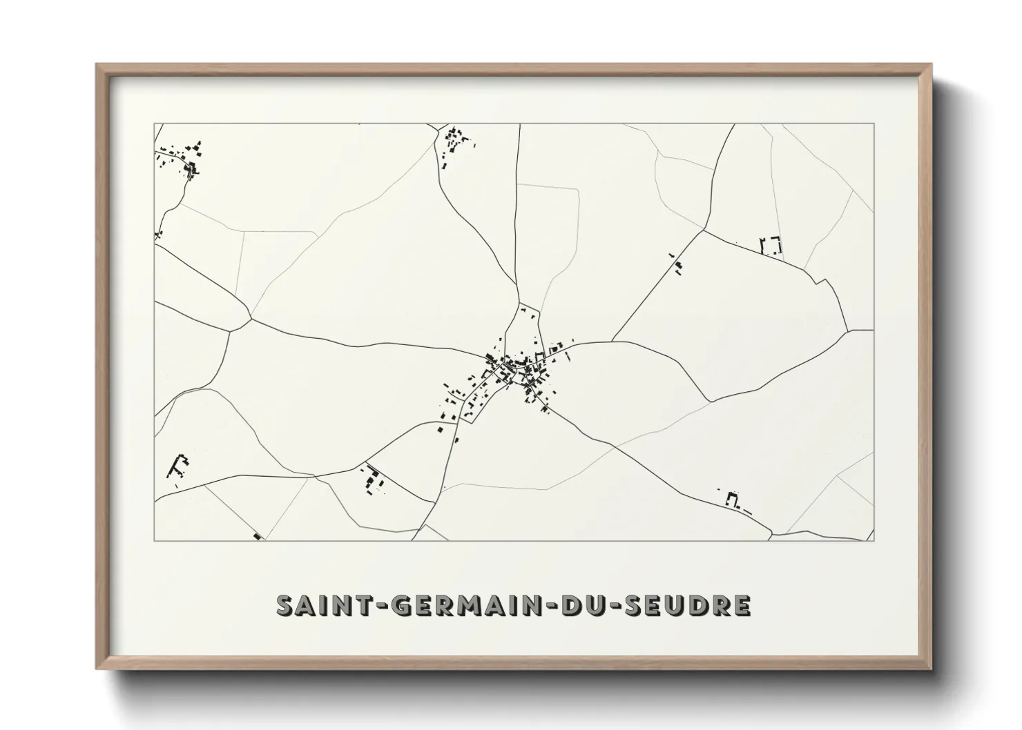 Une affiche de carte sur Saint-Germain-du-Seudre
