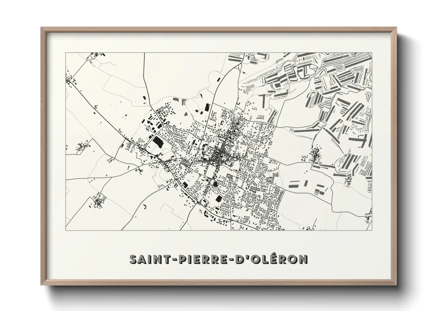 Une affiche de carte sur Saint-Pierre-d'Oléron