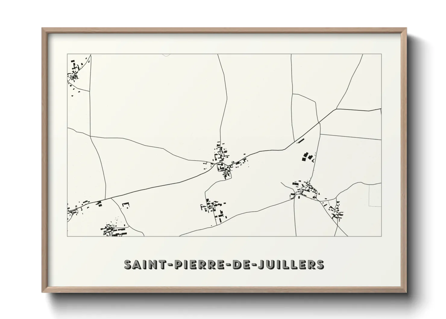 Une affiche de carte sur Saint-Pierre-de-Juillers